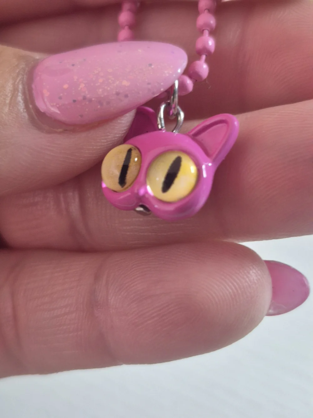 New Style Pink Cat Keychain ☆ Y2k Psychedelic illusive Novelty Accessory